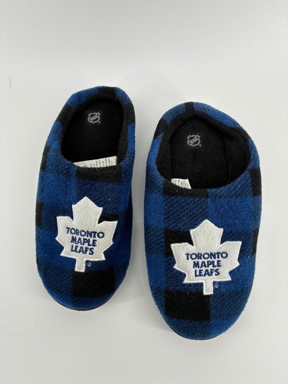 NHL Blue and Black Toronto Maple Leafs Slippers